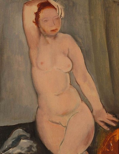 Sitting Nude by Georges Karpeles